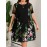Plus Size Floral Print Dress - Flowy & Feminine with Mesh Detailing - Short Sleeve, Loose Fit for Spring & Summer - Perfect Casual Wear for Trendsetting Women