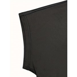 Plus Size Solid Crew Neck Midi Dress - Comfortable & Flattering Short Sleeve Style - Fashionable Casual Wear for Women