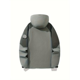 Women's Plus Size Outdoor Sports 3-in-1 Jacket - Hooded Color Block Waterproof Coat For Fall & Winter