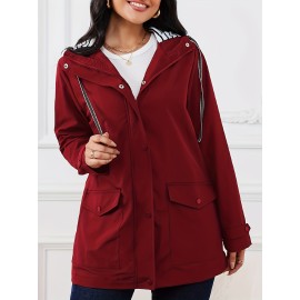 Large Size Women's Windbreaker Jacket, Suitable For Autumn And Winter, Comfortable And Fashionable, Outdoor Sports And Daily Wear